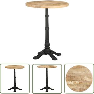 VidaXL Bistrotisch Ø60x76 cm Raues Mangoholz