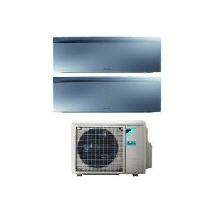 Bluevolution Dual Split Inverter Klimagerät Serie Emura Silver Iii 9+12 Mit 2mxm40a R-32 Wi-Fi Integrated 9000+12000 Farbe Silber Italienische