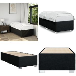 Bettgestell ohne Matratze Schwarz 90x190 cm Stoff - Bettes - Doppelbett - Boxspringbetten - Schlafraumgestaltung - Schlafzimmermöbel - Home & Living