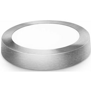 LED-Downlight mit runder Oberfläche, mattsilber, 6 w, neutral