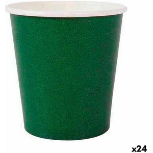 Set of Becher Algon Einweg grüner Karton 20 Stück 120 ml (24 Stück)