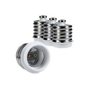 4x Fassungsadapter - E40-zu-E27-Fassungskonverter - E27-Sockel-Lampenfassungsadapter für Halogen-LED-Leuchtmittel