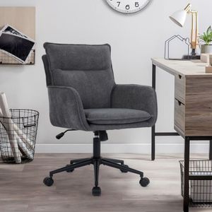 Bürostuhl aus Webstoff cora - Anthrazit Farbe Anthrazit Bürostuhl Stoff Home Office - Home Deluxe