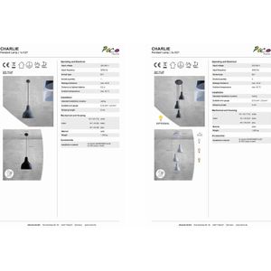 Paco Home - Pendelleuchte Hängelampe Esszimmer Küchenlampe Hängend Esstischlampe E27 Anthrazit-Weiß, 1-flammig + ST64 Klar 800 Lumen