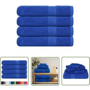The Living Store - vidaXL Saunatücher 4 Stk. Blau 80x200 cm 360 g/m² 100% Baumwolle