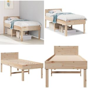 Massivholzbett ohne Matratze 80x200 cm Kiefernholz - Vidaxl