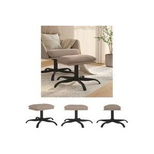 The Living Store - Fußhocker Hellgrau 60x60x36 cm Mikrofasergewebe - Mikrofaser Hocker - Grau - Couchtisch - Beistelltisch - Sessel