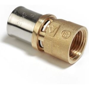 Pressfitting als Kupplung mit Innengewinde für Mehrschichtverbund und Kunststoffrohre Giacomini RM109 3/4'x(20x2)