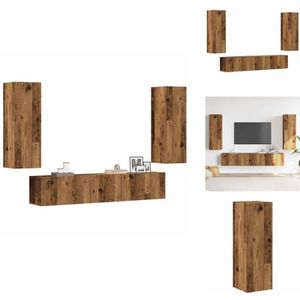 Vidaxl - TV-Wandschränke 4 Stk. Altholz-Optik Holzwerkstoff - TV-Schrank - TV-Schränke - HiFi-Schrank - Medienschrank