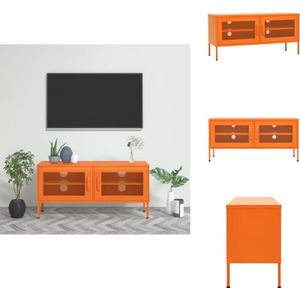 Vidaxl - TV-Schrank Orange 105x35x50 cm Stahl - tv Schrank - Fernsehtisch - Metallregal - Wohnzimmer Dekoration - Aufbewahrung