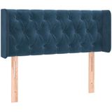Kopfteil mit Ohren Dunkelblau 103x16x78/88 cm Samt Vidaxl