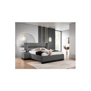 Polsterbett Doppelbett Set.1 hamilton 140x200cm Stoff Magic Velvet Grafit