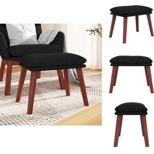 Vidaxl - Polsterhocker - Living Fußhocker Schwarz 45x29,5x35 cm Stoff - Schwarz