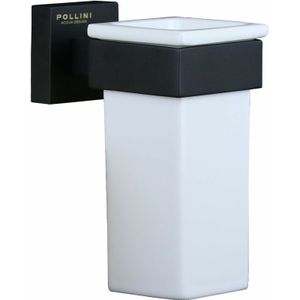 Pollini Acqua Design - Zahnbürstenhalter mit Wandbefestigung aus weißer Keramik Pollini Live LV1201M0 matt-schwarz