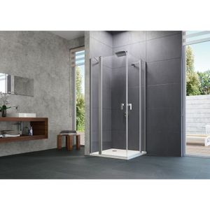 Hüppe - Design pure Viereck Schwingtür, mit festem Segment,