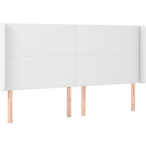 Kopfteil mit Ohren Weiß 183x23x118/128 cm Kunstleder Vidaxl
