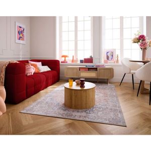 Lisa Design - Suzano - 3-sizter sofa - aus 3d-mesh-stoff - rot