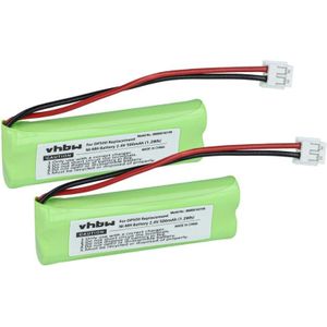 Vhbw - 2x Ni-MH Akku 500mAh (2.4V) kompatibel mit Festnetz Telefon Binatone Fusion 2815, Fusion 2925, iDect M3i, iDect M5i, Zest Ersatz für VTHC04RN00