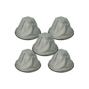 5x Sackfilter kompatibel mit Kaminer 1200W MK47737048 Kaminsauger, Aschesauger - Ersatz-Filter, Abwaschbar Schwarz Grau - Vhbw