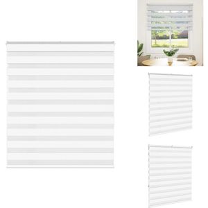 Vidaxl - Zebrarollo Weiß 130x150 cm Stoffbreite 125,9 cm Polyester - Zebra-Jalousie - Zebra-Jalousien - Zebra-Rollo - Doppelrollo