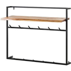 Wandgarderobe Akazie 100x30x80 natur lackiert melbourne 108