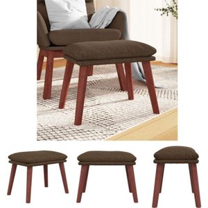 Fußhocker Braun 45x29,5x35 cm Stoff - Polsterhocker - Braun - The Living Store