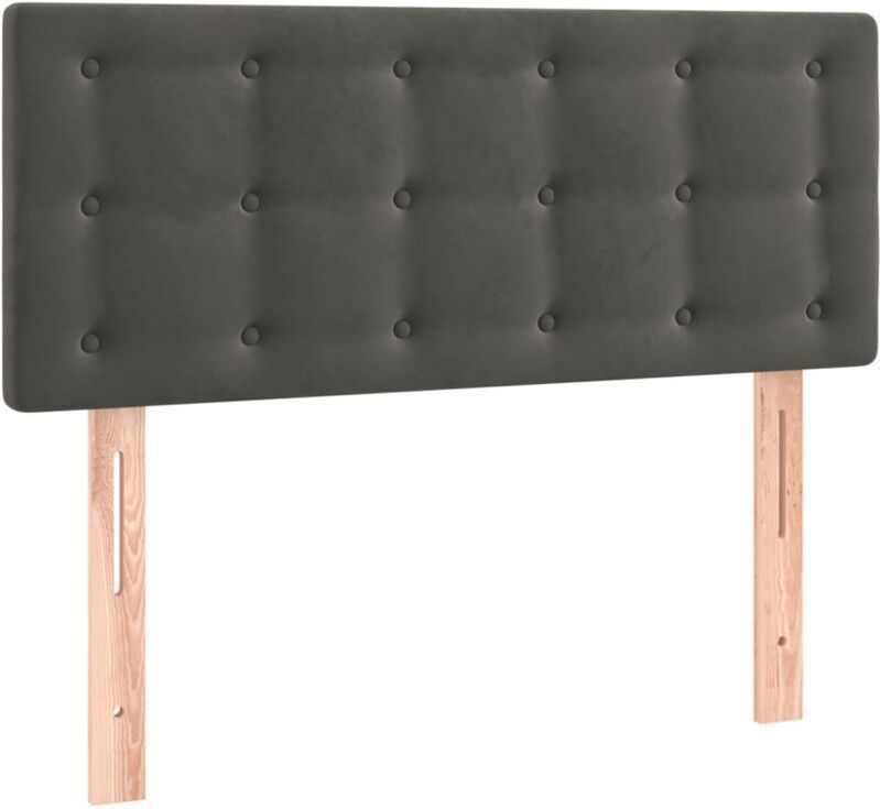 LED Kopfteil Dunkelgrau 90x5x78/88 cm Samt vidaXL
