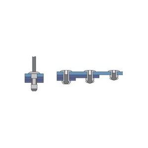 1080004824 Blindniete (ø x l) 4.8 mm x 24.5 mm Stahl Aluminium 200 St. - Bralo