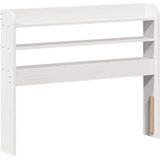 Kopfteil mit Ablagen Weiß 90 cm Massivholz Kiefer Vidaxl