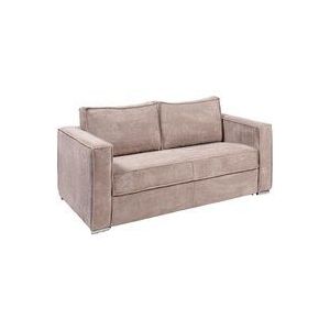 Vente-unique - Schlafsofa mit Matratze 3-Sitzer - Cord - Rosa - Liegefläche 140 cm - Matratze 14 cm - loreto
