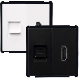 Anschluss hdmi + Telefon Modern Schwarz