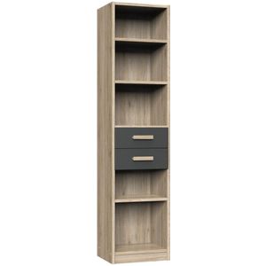 Standregal in Eiche mit graphit CANTON-43