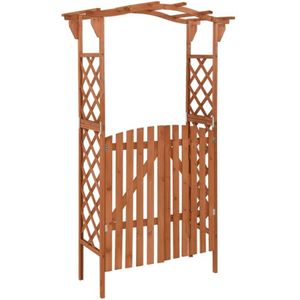 Pergola mit Tor 116x40x204 cm Massivholz Tanne