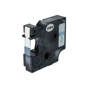 Schriftband-Kassette kompatibel mit Dymo LabelManager 500TS, pc ii Etiketten-Drucker 9mm Blau auf Transparent - Vhbw