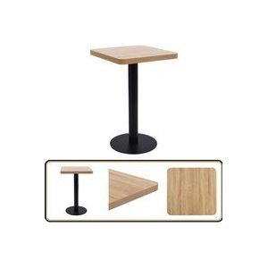Vidaxl - Bistrotisch Hellbraun 50x50 cm mdf - Esstisch - Bistrotisch - Kleiner Tisch - Holztisch - Metalltisch