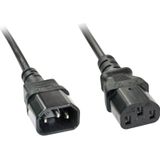 Lindy - Strom Verlängerungskabel Deluxe [1x Kaltgeräte-Stecker C13 - 1x Kaltgeräte-Buchse C14] 3.00 m