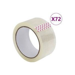 Paketklebeband 72 Stk. Transparent 48 mm x 66 m Vidaxl