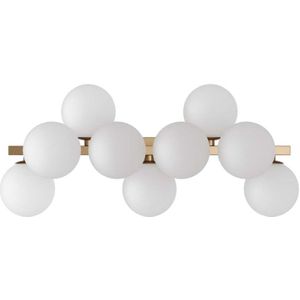 Wandleuchte Wandlampe Flurlampe Schlafzimmerlampe Gold Metall 9-Flammig l 66 cm