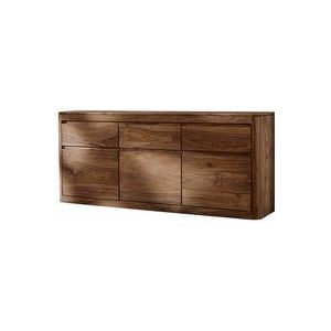 Massivmoebel24 - Sideboard Sheesham 185x40x80 smoked cherry gebeizt toronto 101