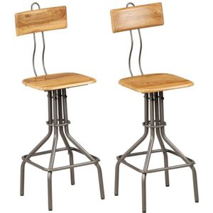 Torana - Barhocker 2 Stk. Altholz Teak