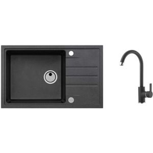 Alveus Sets - Spüle-Set Intermezzo 130 und Armatur Tonia, carbon SETA027