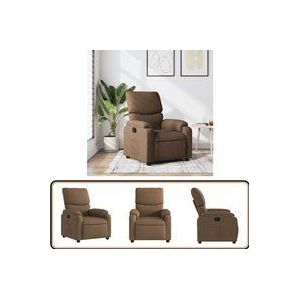 Vidaxl - Relaxsessel Braun Stoff - Komfortsessel - Relaxsessel - Beistelltisch Mit Ablagefach - Fernsehsessel - Lounge Chair
