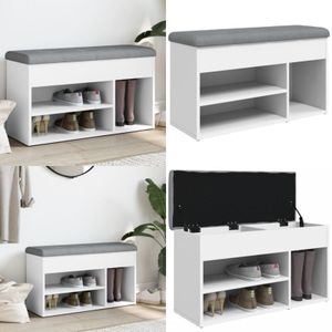 Vidaxl - Schuhbank Weiß 82x32x45,5 cm Holzwerkstoff - Schuhbank - Flurbank - Garderobe - Aufbewahrungsbox - Beistelltisch - Home & Living