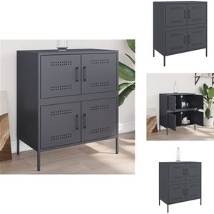 Vidaxl - Sideboard Anthrazit 68x39x79 cm Stahl - Industrielles Design - Sideboard - Wohnraumgestaltung - Stauraum - Metallschrank