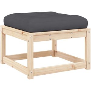 Gartenhocker mit Kissen Massivholz Kiefer Vidaxl