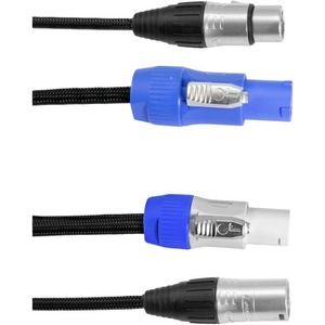 Eurolite Power-Hybrid DMX Verbindungskabel [1x XLR-Stecker 3 polig - 1x XLR-Stecker 3 polig] 5 m