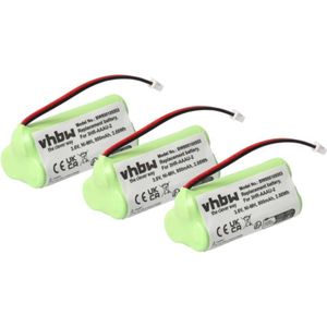 Vhbw - 3x Akku Ersatz für Bang & Olufsen 3HR-AAAU-2 für schnurlos Festnetz Telefon (700mAh, 3,6V, NiMH)