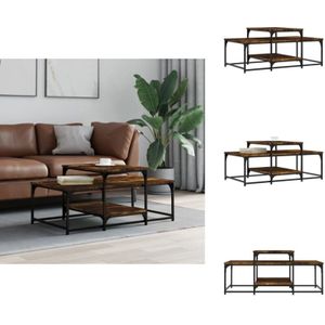 Vidaxl - Couchtisch Räuchereiche 102x60x45 cm Holzwerkstoff - Couchtisch - Wohnzimmerstil - Holzmöbel - Esszimmertisch - Sideboard