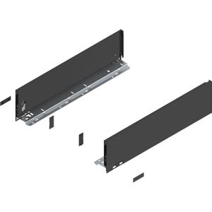 Legrabox pure h k Schubladenschienen Set 1 Paar, 70kg 450mm Tip On Vollauszug, oriongrau - Blum