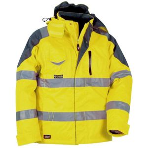 Helly Hansen - Cofra Winter-Warnschutzjacke wind- und wasserdicht gelb 44